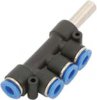 Detail produktu Rozd�lovac� spojka - 1 vstup, 1 adapt�r a 3 v�stupy, plastov�